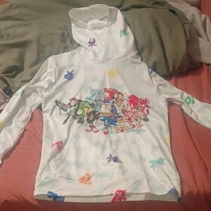 Kids Cartoonsonic The Hedgehog Character Hoodie - White Medium Kids Think